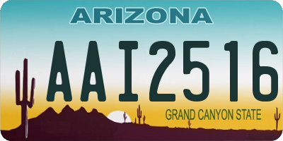 AZ license plate AAI2516
