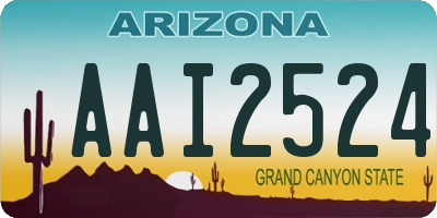 AZ license plate AAI2524