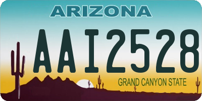 AZ license plate AAI2528