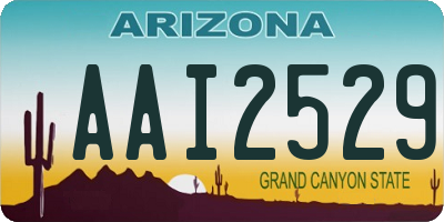 AZ license plate AAI2529