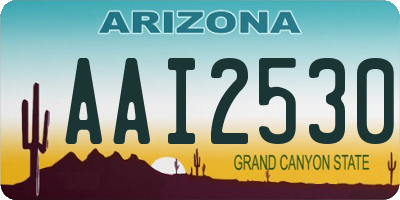 AZ license plate AAI2530