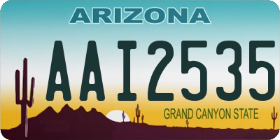 AZ license plate AAI2535
