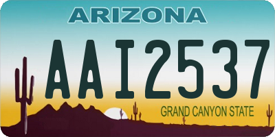 AZ license plate AAI2537