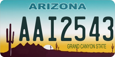 AZ license plate AAI2543