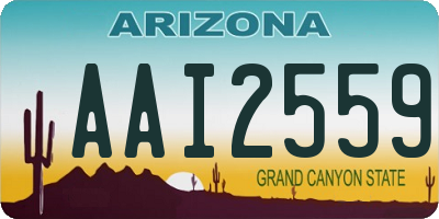 AZ license plate AAI2559