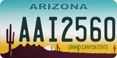 AZ license plate AAI2560