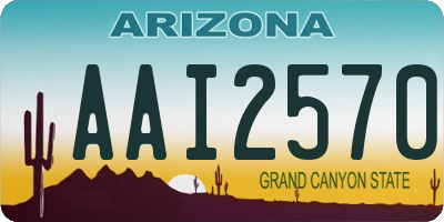 AZ license plate AAI2570