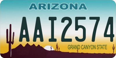 AZ license plate AAI2574