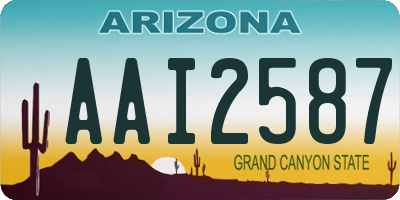 AZ license plate AAI2587