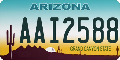 AZ license plate AAI2588