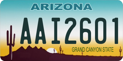 AZ license plate AAI2601
