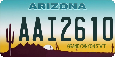 AZ license plate AAI2610