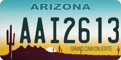 AZ license plate AAI2613