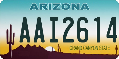 AZ license plate AAI2614