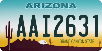 AZ license plate AAI2631