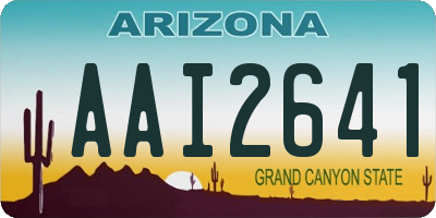 AZ license plate AAI2641
