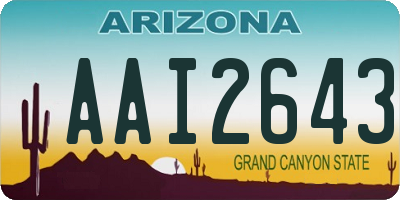 AZ license plate AAI2643