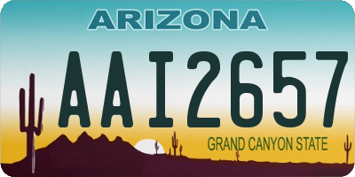 AZ license plate AAI2657