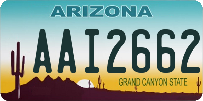 AZ license plate AAI2662