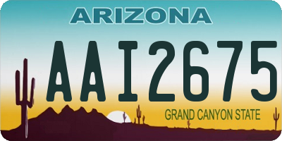 AZ license plate AAI2675
