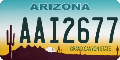 AZ license plate AAI2677