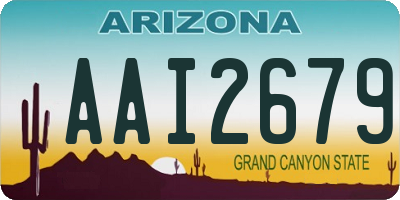 AZ license plate AAI2679