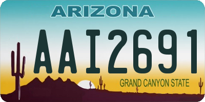 AZ license plate AAI2691