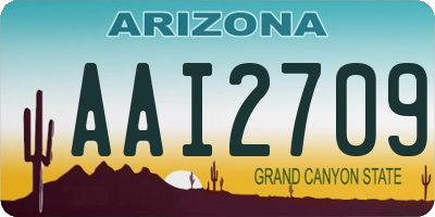 AZ license plate AAI2709