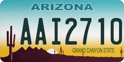 AZ license plate AAI2710