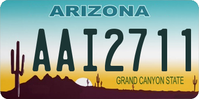 AZ license plate AAI2711