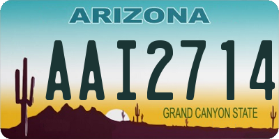 AZ license plate AAI2714