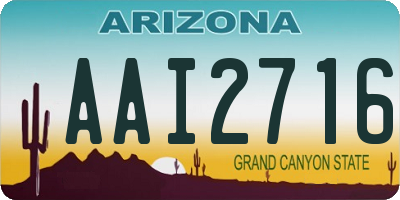 AZ license plate AAI2716