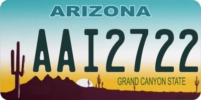 AZ license plate AAI2722