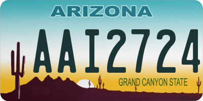 AZ license plate AAI2724