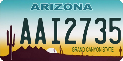 AZ license plate AAI2735