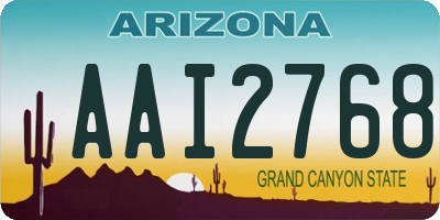 AZ license plate AAI2768