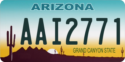 AZ license plate AAI2771