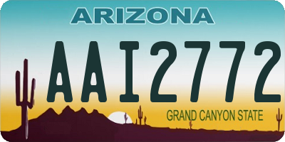 AZ license plate AAI2772