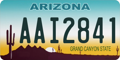 AZ license plate AAI2841