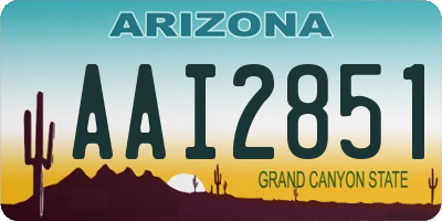 AZ license plate AAI2851
