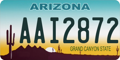 AZ license plate AAI2872