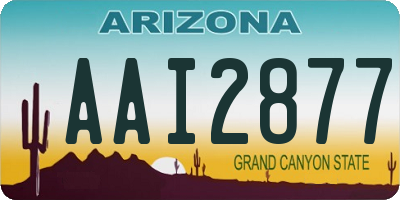 AZ license plate AAI2877