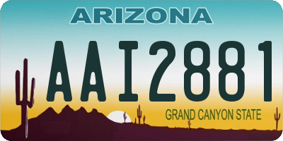 AZ license plate AAI2881