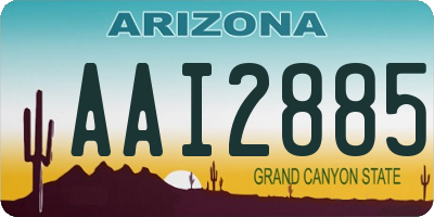 AZ license plate AAI2885