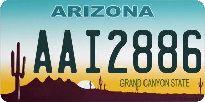AZ license plate AAI2886