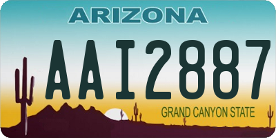 AZ license plate AAI2887