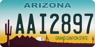 AZ license plate AAI2897