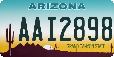 AZ license plate AAI2898