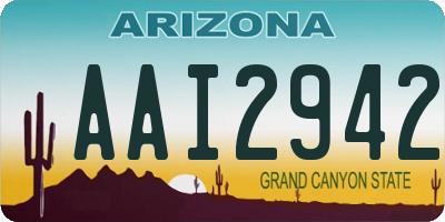 AZ license plate AAI2942