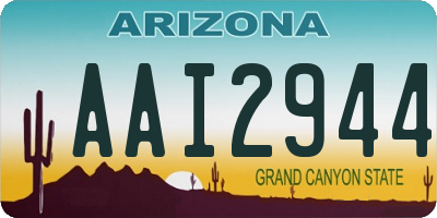 AZ license plate AAI2944